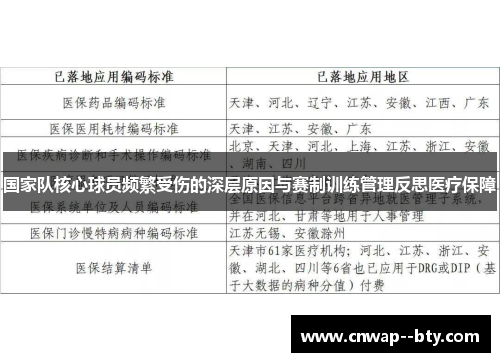 国家队核心球员频繁受伤的深层原因与赛制训练管理反思医疗保障 国家队核心球员频繁受伤的深层原因与赛制训练管理反思医疗保障