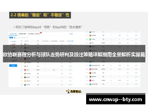 欧协联赛程分析与球队走势研判及投注策略详解指南全景解析实操篇 欧协联赛程分析与球队走势研判及投注策略详解指南全景解析实操篇